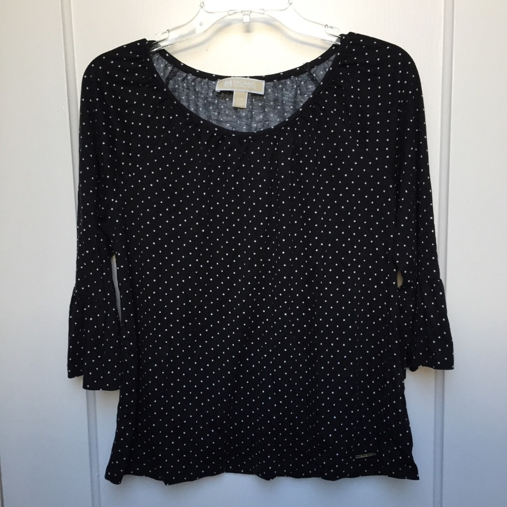 2/$10! Michael Kors black bell sleeve top